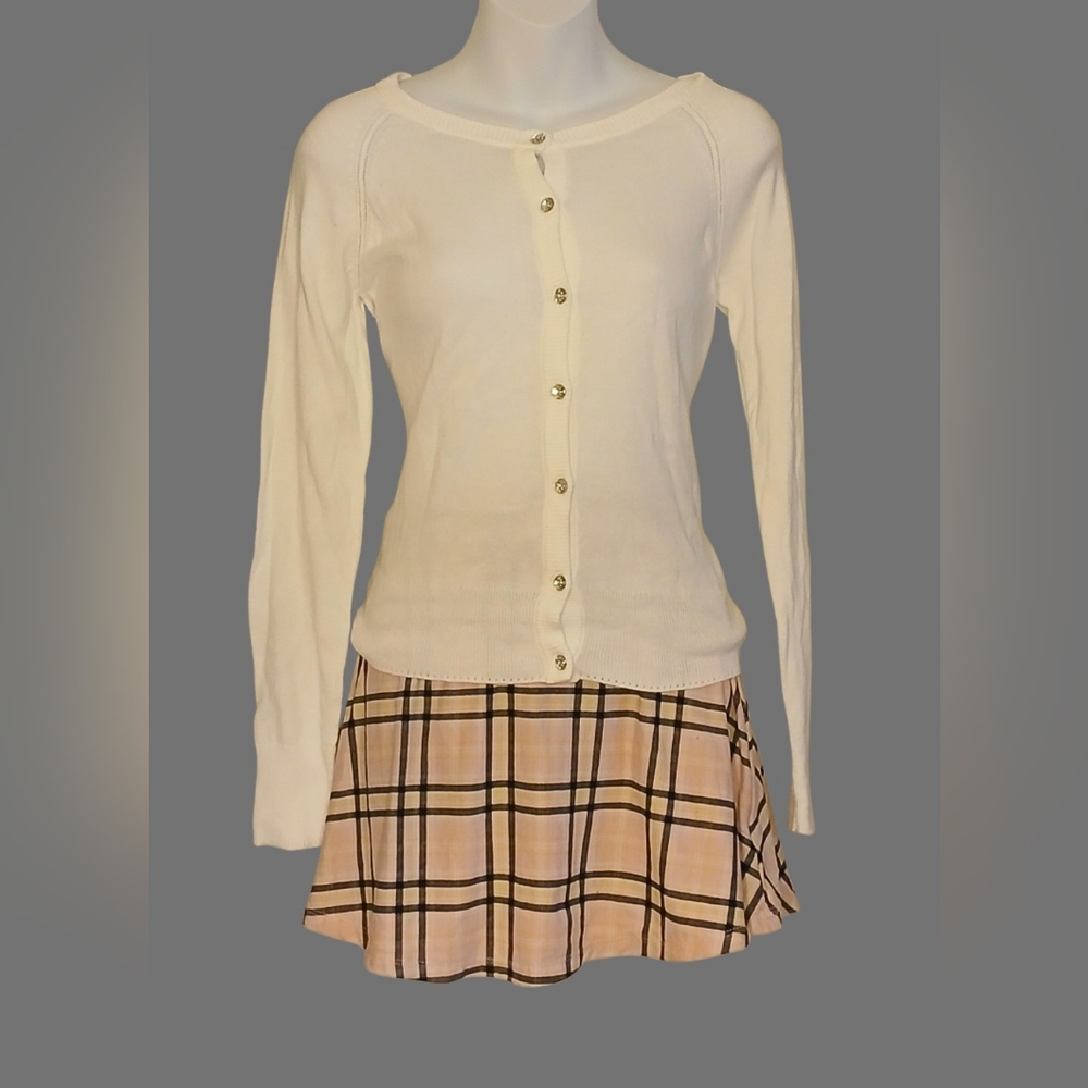 Children's Girls' Size 14 Plaid Pink Skirt